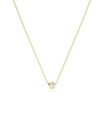 Diamond Bezel Solitaire Necklace media