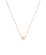 Diamond Bezel Solitaire Necklace media