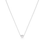 Diamond Bezel Solitaire Necklace media