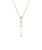Diamond dangle necklace in 14K solid rose gold