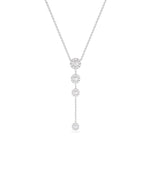 Diamond dangle necklace in 14K solid white gold