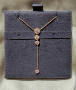 Diamond dangle necklace live sample in rose gold finish