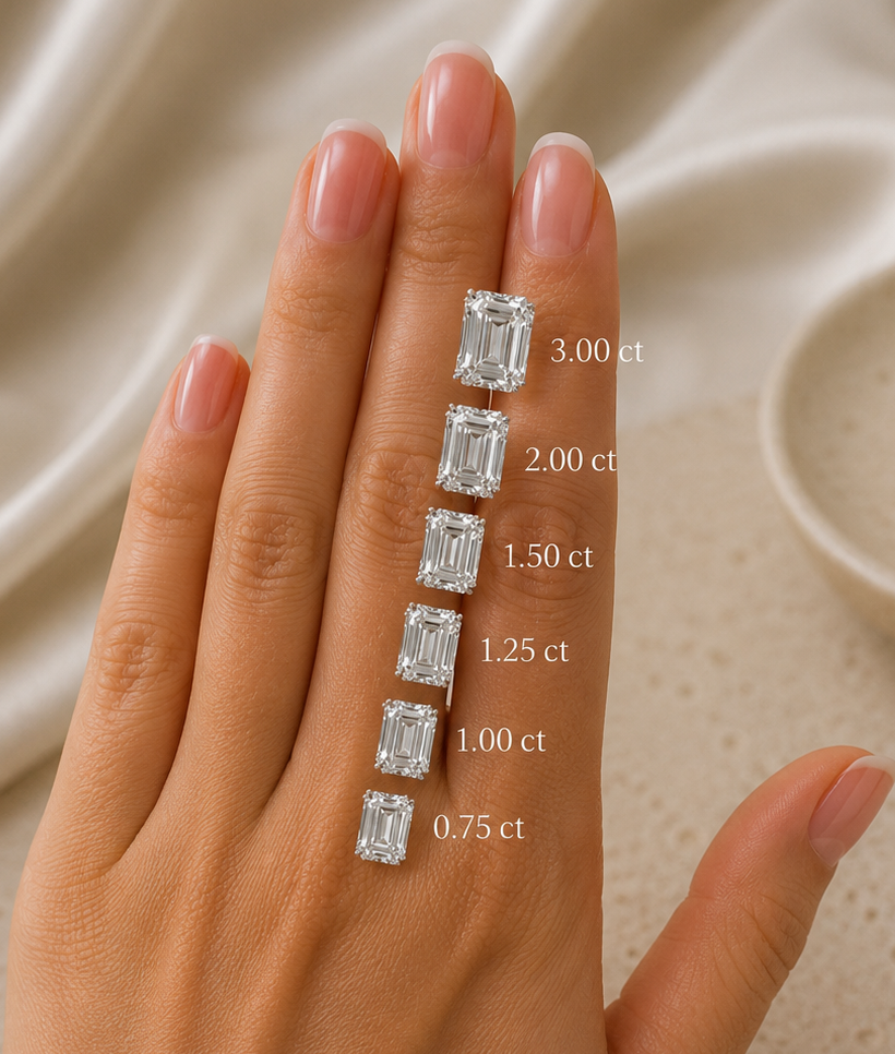 Solitaire vertical emerald cut bezel pendant in solid 14K gold