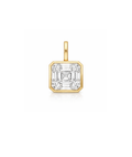 Solitaire Asscher Cut Bezel Charm