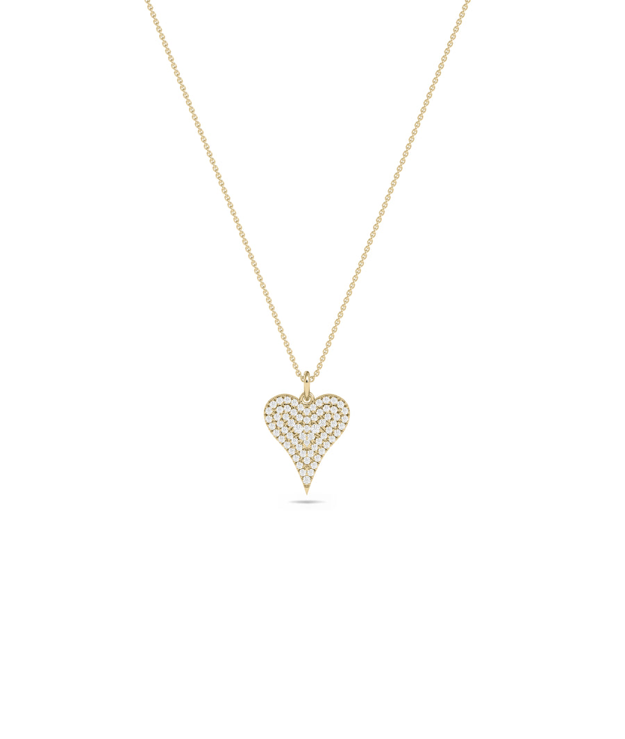 Pave Diamond Heart Charm media