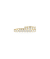Double-row bezel-set round diamond wrap bangle bracelet in 18k yellow gold