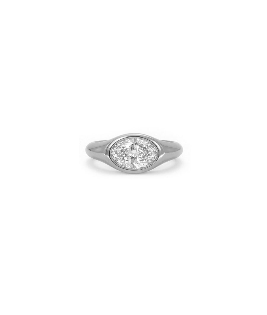 Bezel Pinky Diamond Solitaire Ring media