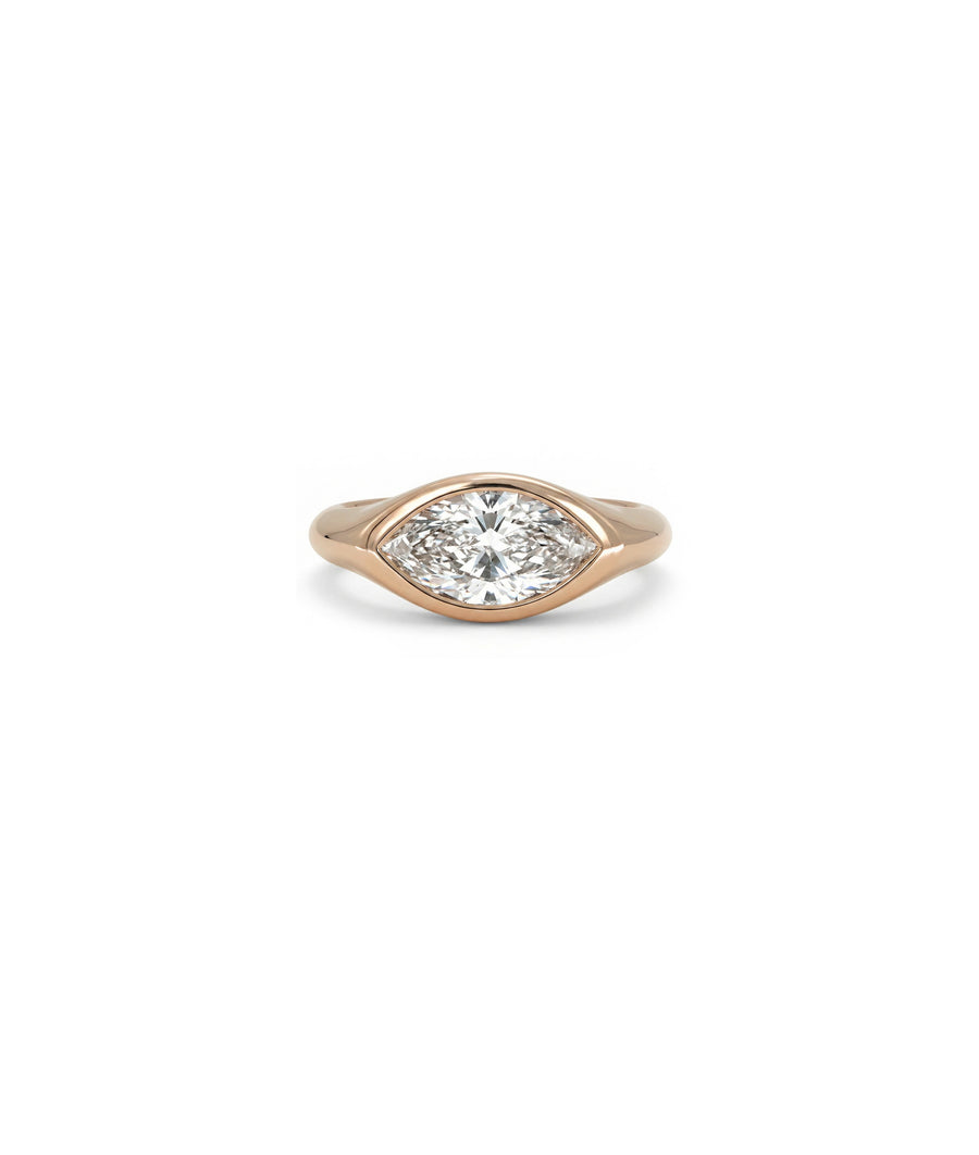 Bezel Pinky Diamond Solitaire Ring media
