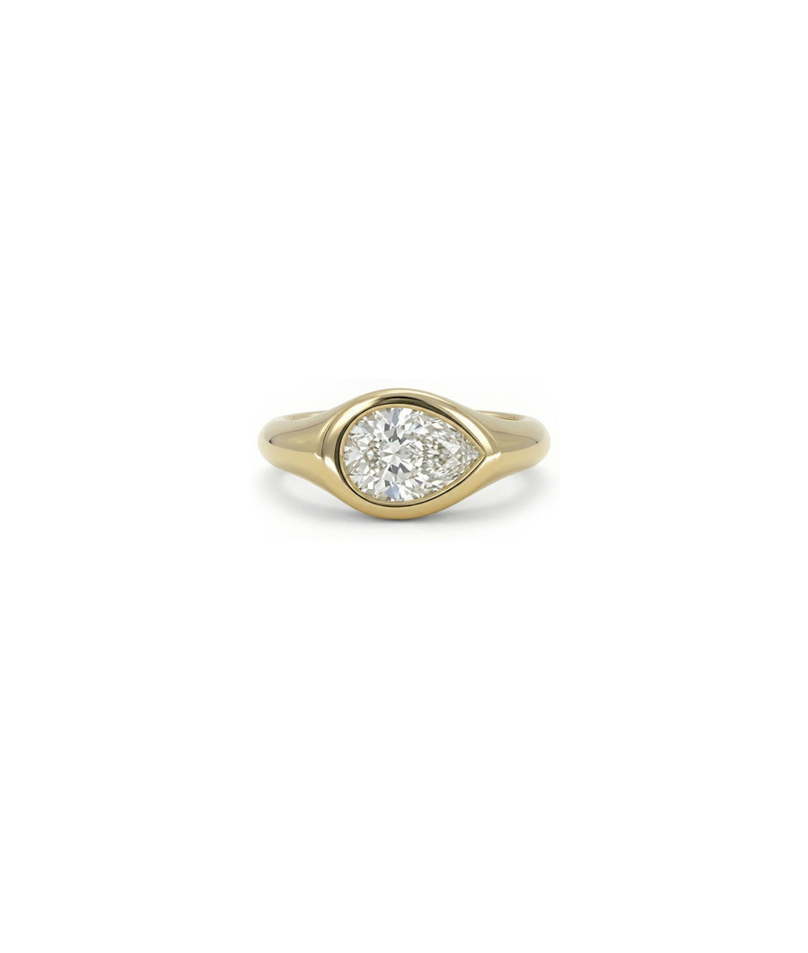 Bezel Pinky Diamond Solitaire Ring media