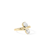 Bypass Two-Stone Pear Lab Diamond Ring media