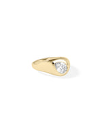 Bezel Pear Lab Diamond Signet Ring media