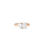 Toi Et Moi Emerald Pear Lab Diamond Ring media