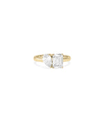Toi Et Moi Emerald Pear Lab Diamond Ring media