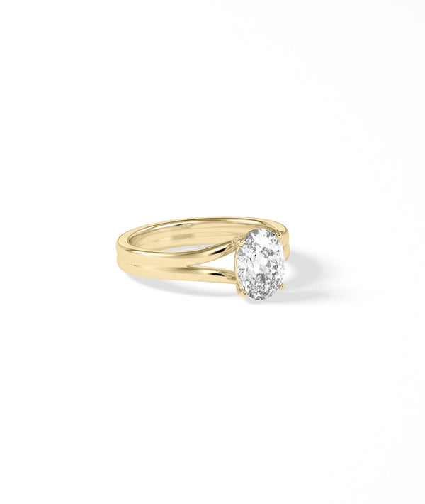Split Shank Solitaire Lab Diamond Ring media alternate view