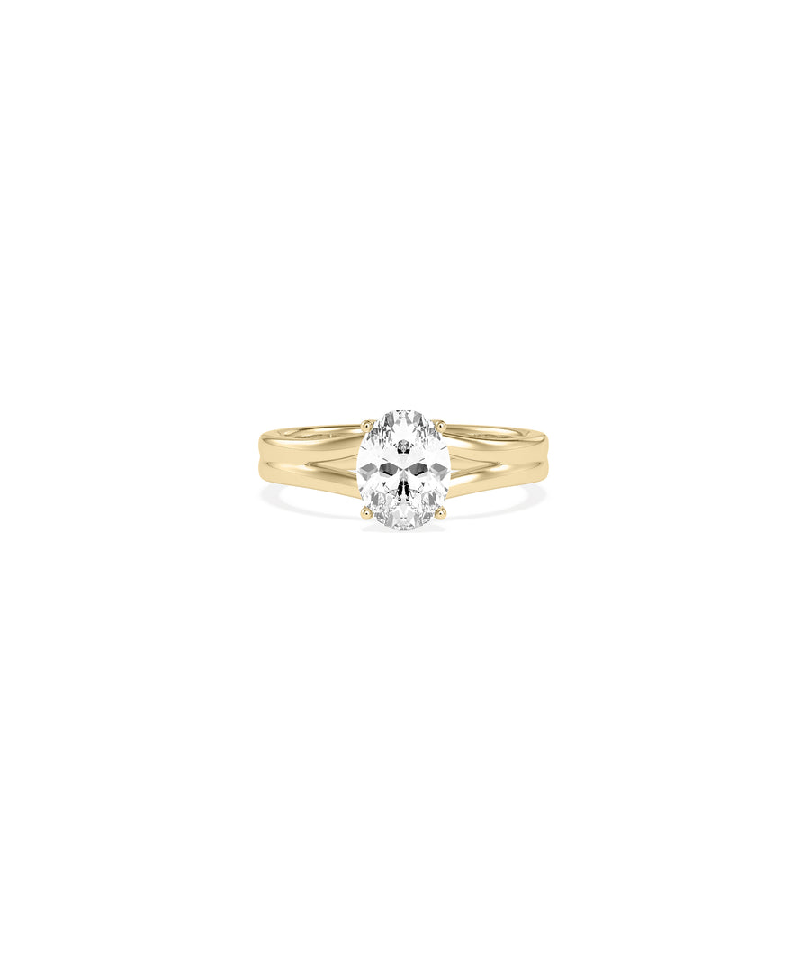 Split Shank Solitaire Lab Diamond Ring media