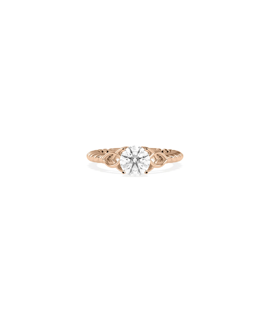 Vintage Solitaire Round Lab Diamond Ring media