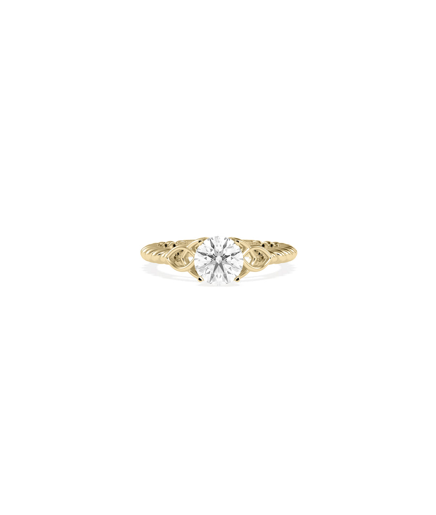 Vintage Solitaire Round Lab Diamond Ring media