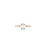 Classic Four Prong Oval Solitaire Diamond Ring media