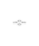 Classic Four Prong Oval Solitaire Diamond Ring media