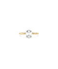 Classic Four Prong Oval Solitaire Diamond Ring