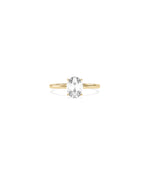Classic Four Prong Oval Solitaire Diamond Ring media