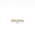 Diamond Pavé Heart Solitaire Ring
