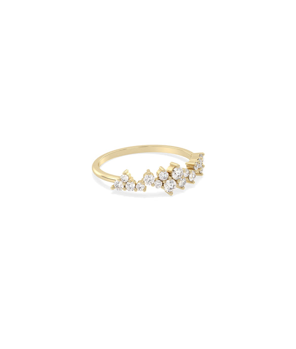 Wide Diamond Cluster Band Ring media alternate view