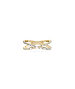 Diamond Baguette Criss-Cross Ring media