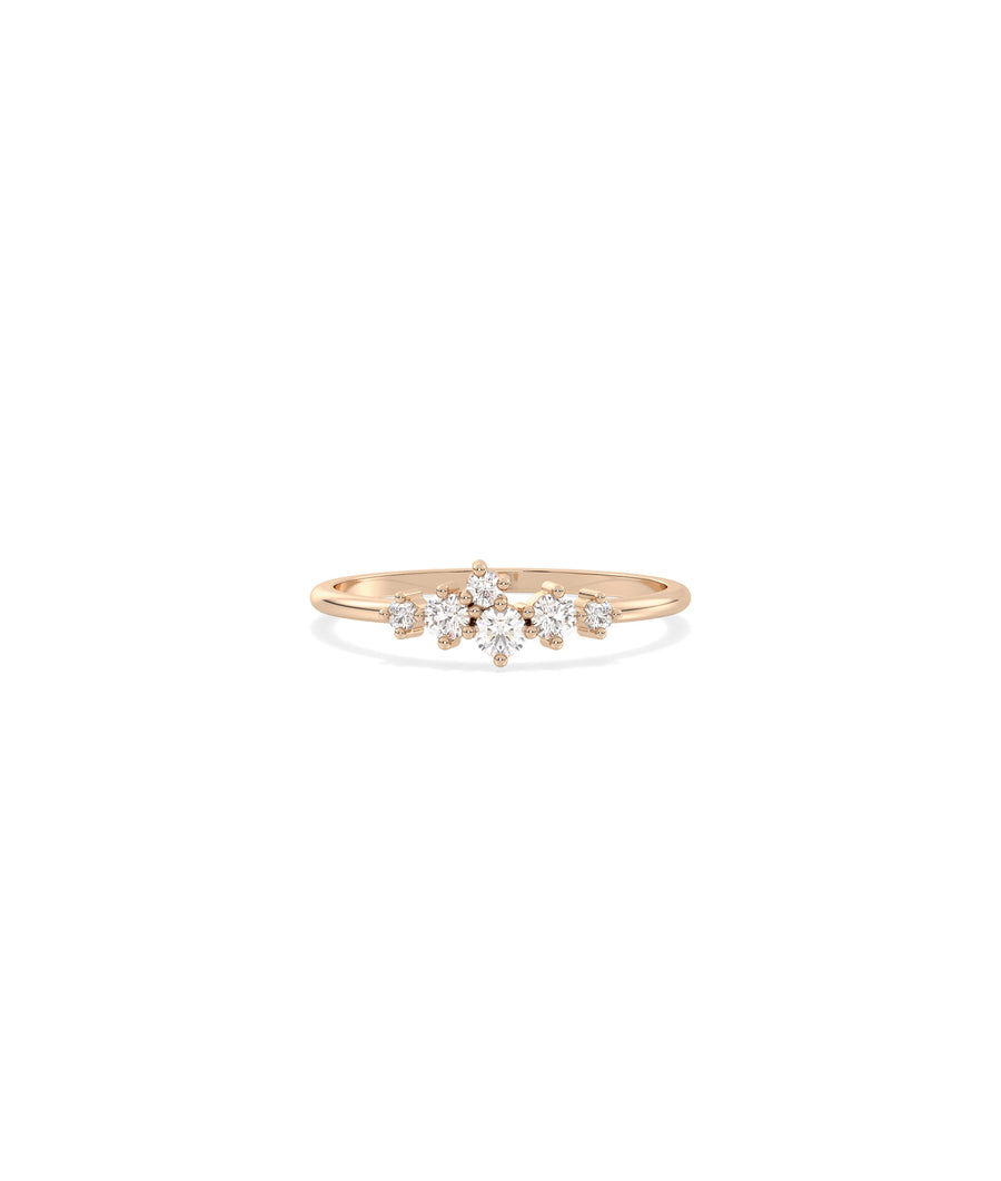 Cluster Diamond Band Ring media