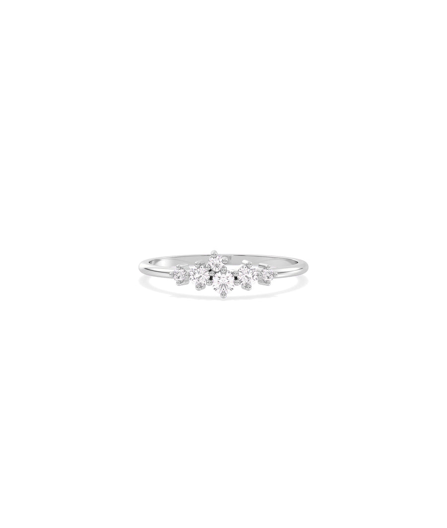 Cluster Diamond Band Ring media