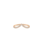 Diamond Chevron Slim Band Ring media