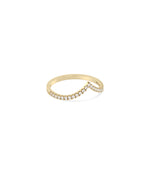 Diamond Chevron Slim Band Ring media