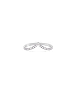 Diamond Chevron Slim Band Ring media