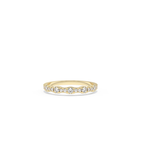 Waving Diamond Band Ring media