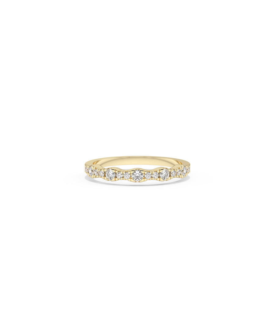 Waving Diamond Band Ring media