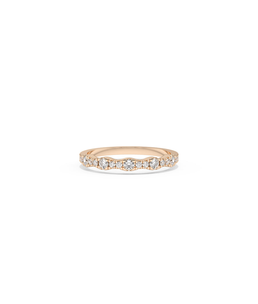 Waving Diamond Band Ring media