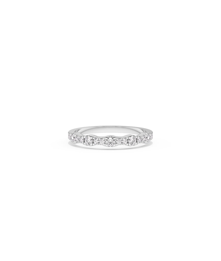 Waving Diamond Band Ring media