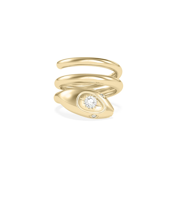 Diamond Snake Swirl Ring media