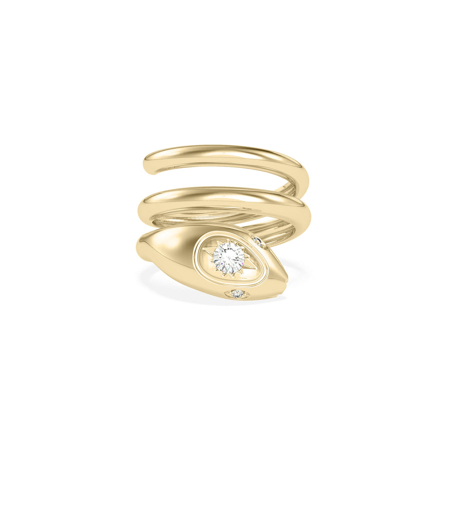 Diamond Snake Swirl Ring media