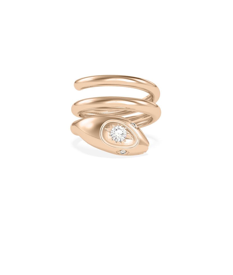 Diamond Snake Swirl Ring media