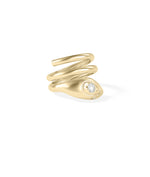 Diamond Snake Swirl Ring media