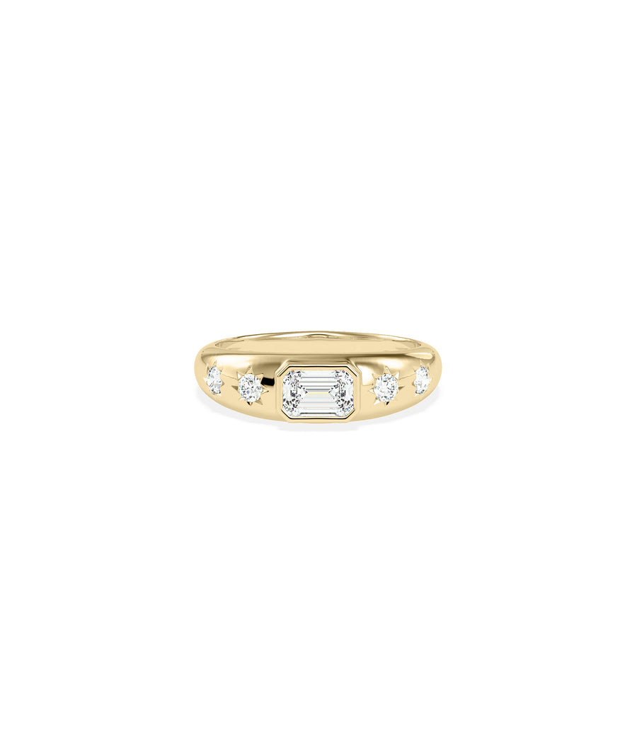 Multi-Shape Bezel Diamond Dome Ring media