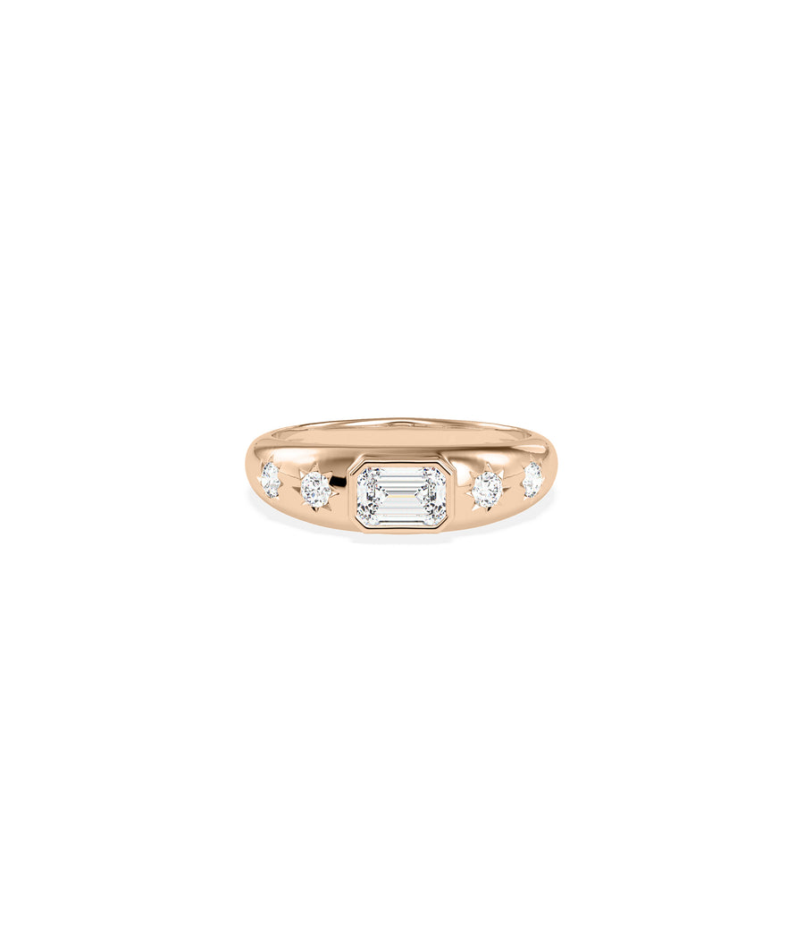 Multi-Shape Bezel Diamond Dome Ring media