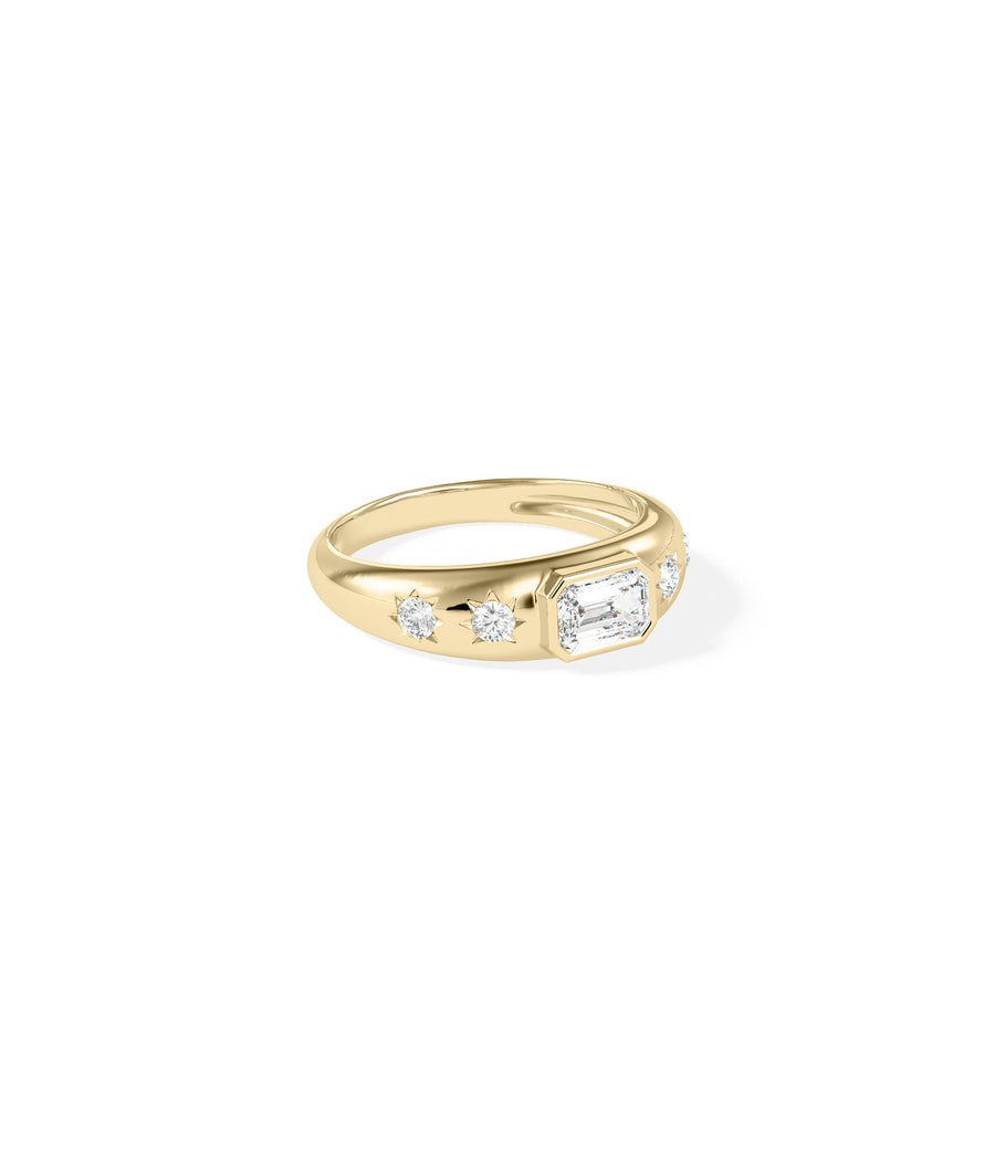 Multi-Shape Bezel Diamond Dome Ring media