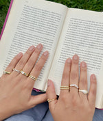 Multi-Shape Bezel Diamond Dome Ring media