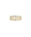 2-Row Bezel Diamond Band Ring