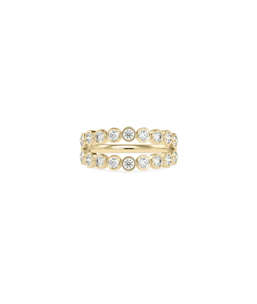 2-Row Bezel Diamond Band Ring media