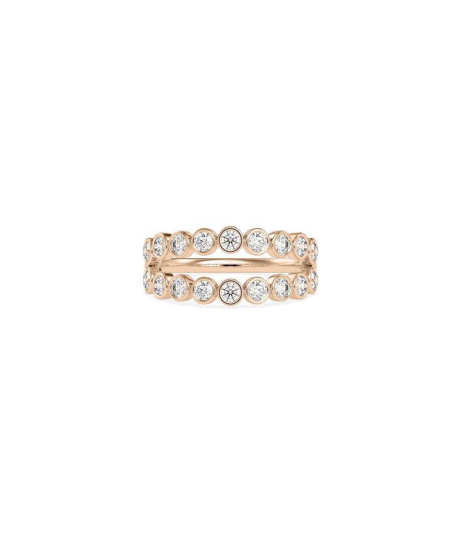 2-Row Bezel Diamond Band Ring media