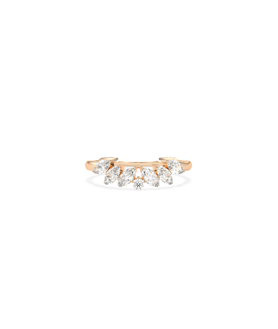 Curved Multi-Shape Diamond Band Ring media