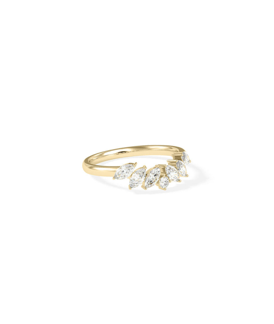 Curved Multi-Shape Diamond Band Ring media